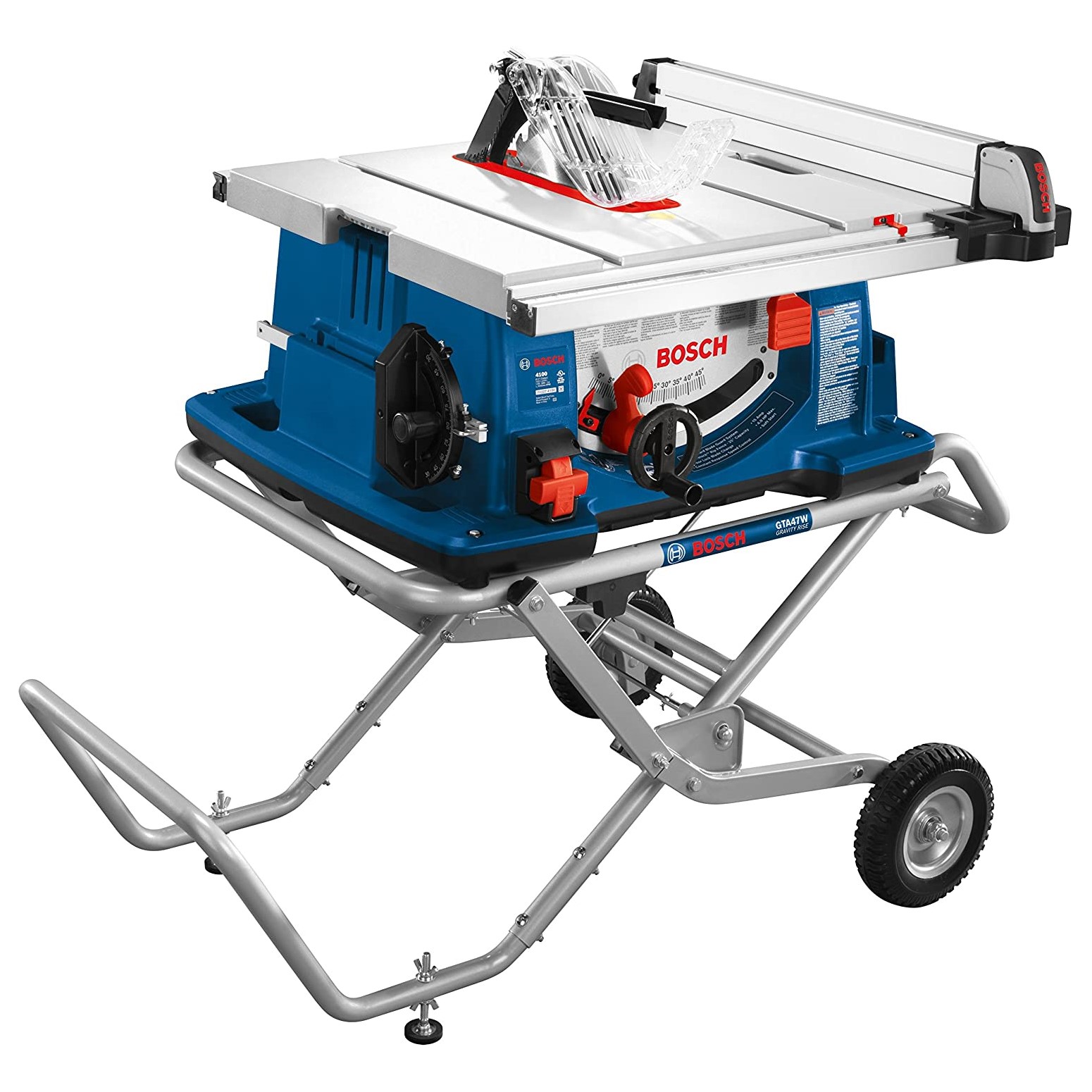 Bosch Power Tools 4100-10 Tablesaw - 10 Inch Jobsite Table Saw with 25 Inch Cutting Capacity and Portable Folding Table Stand