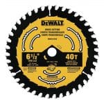 DEWALT 6-1/2-Inch Circular Saw Blade, 40-Tooth (DW9196)