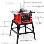 Goplus Table Saw, 10-Inch 15-Amp Portable Table Saw, 36T Blade
