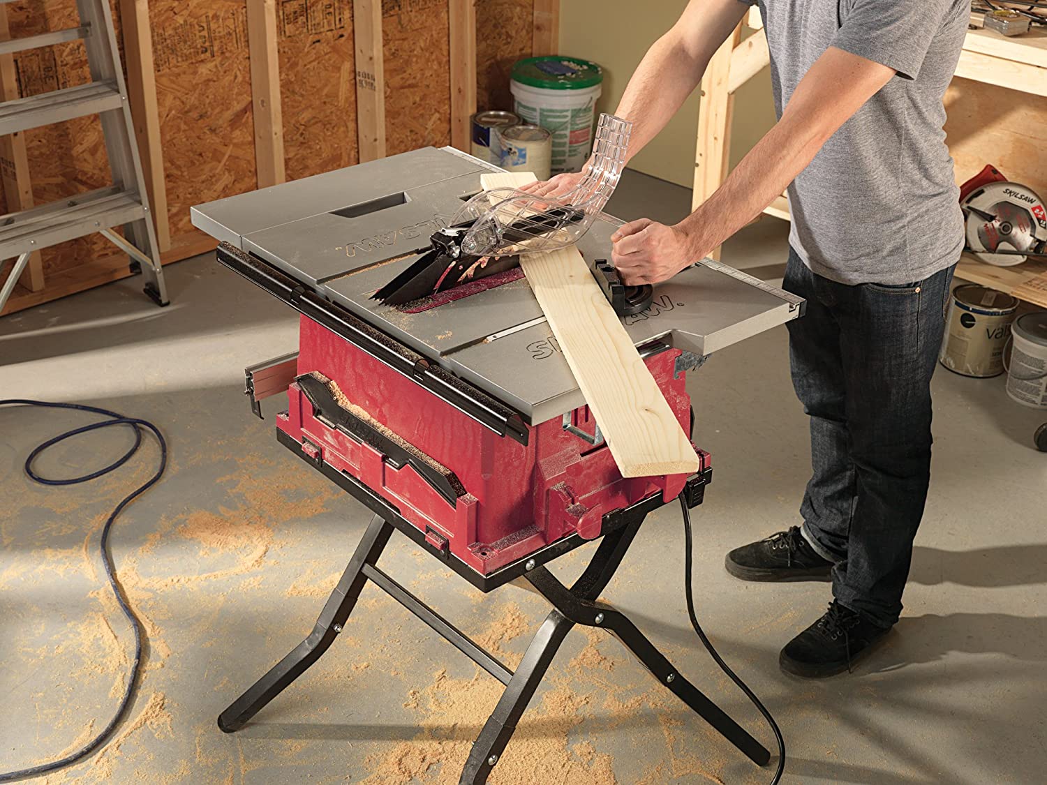 SKIL 3410 02 10 Inch Table Saw with Folding Stand. 1 - How to Cut a Groove in Wood With a Table Saw? - HandyMan.Guide - How to Cut a Groove in Wood With a Table Saw
