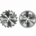 SKIL 75312 7-1/4-Inch Saw Blade Combo Pack with 18 Tooth Crosscutting and Ripping Blade and 40 Tooth
