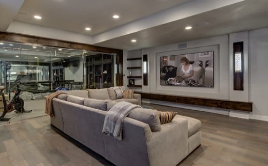 Basement Home Theater And Workout Gym