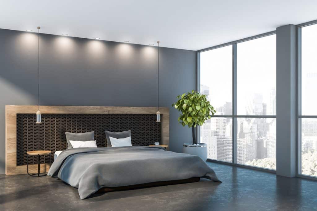 Gray minimalist master bedroom interior - 101 Inspiring Master Bedroom Remodel Ideas & Pictures - HandyMan.Guide - Master Bedroom