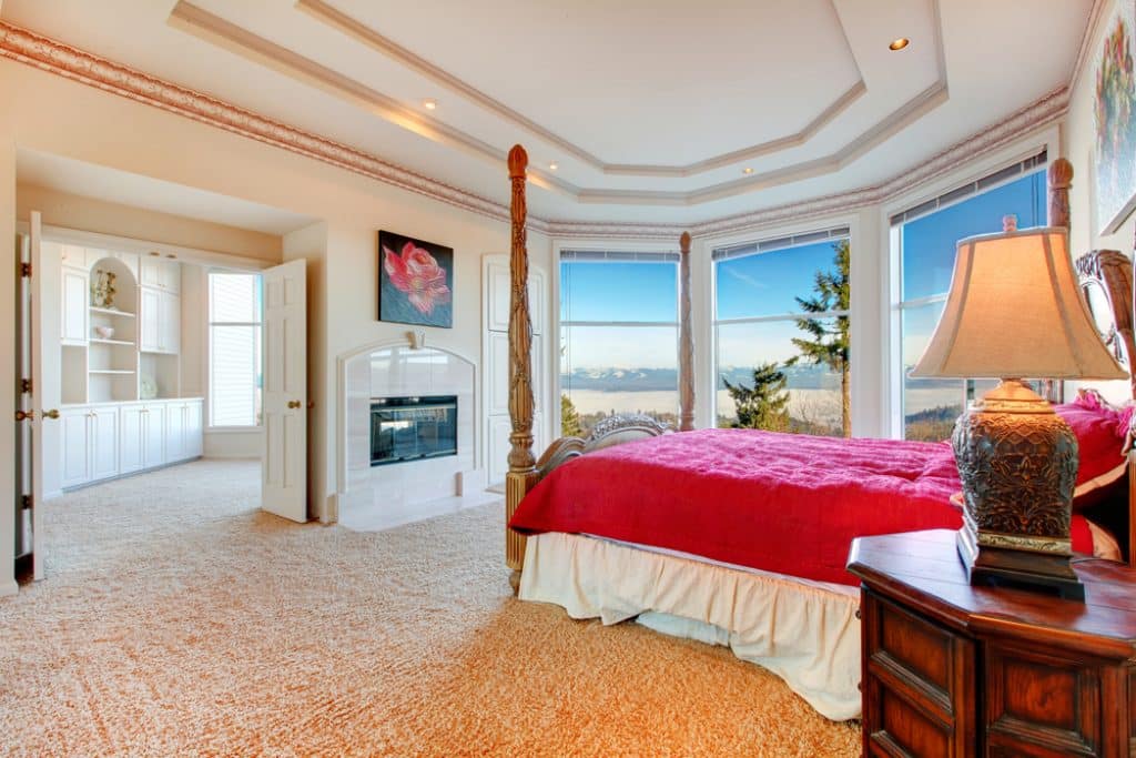 Luxuriant master bedroom with fireplace 1 - 101 Inspiring Master Bedroom Remodel Ideas & Pictures - HandyMan.Guide - Master Bedroom