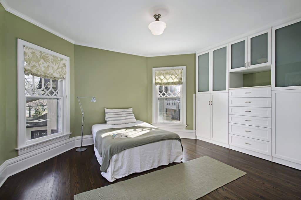 Master bedroom with green walls. 1 - 101 Inspiring Master Bedroom Remodel Ideas & Pictures - HandyMan.Guide - Master Bedroom