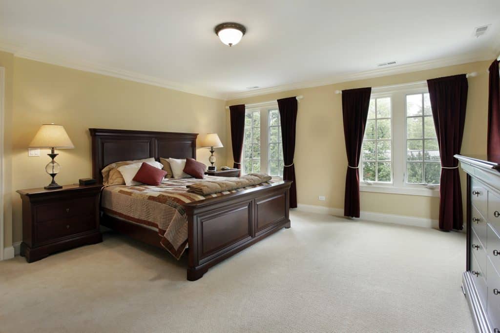 Master bedroom with large windows 2 - 101 Inspiring Master Bedroom Remodel Ideas & Pictures - HandyMan.Guide - Master Bedroom