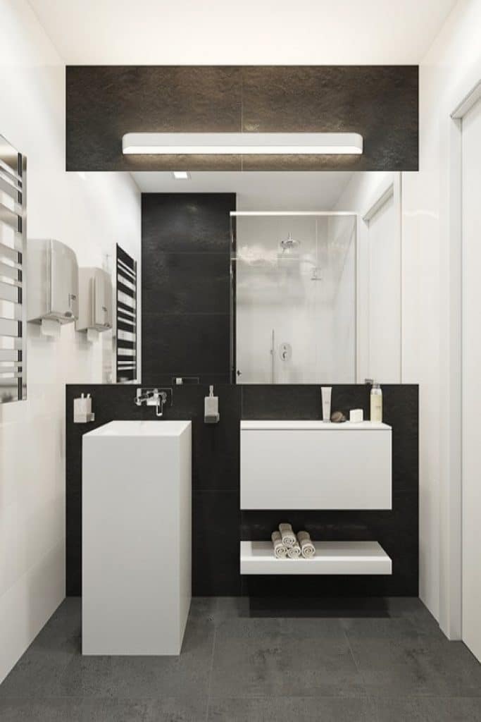 blackandwhite minimalism archiforms studio - Small Bathroom Remodel Ideas - HandyMan.Guide -