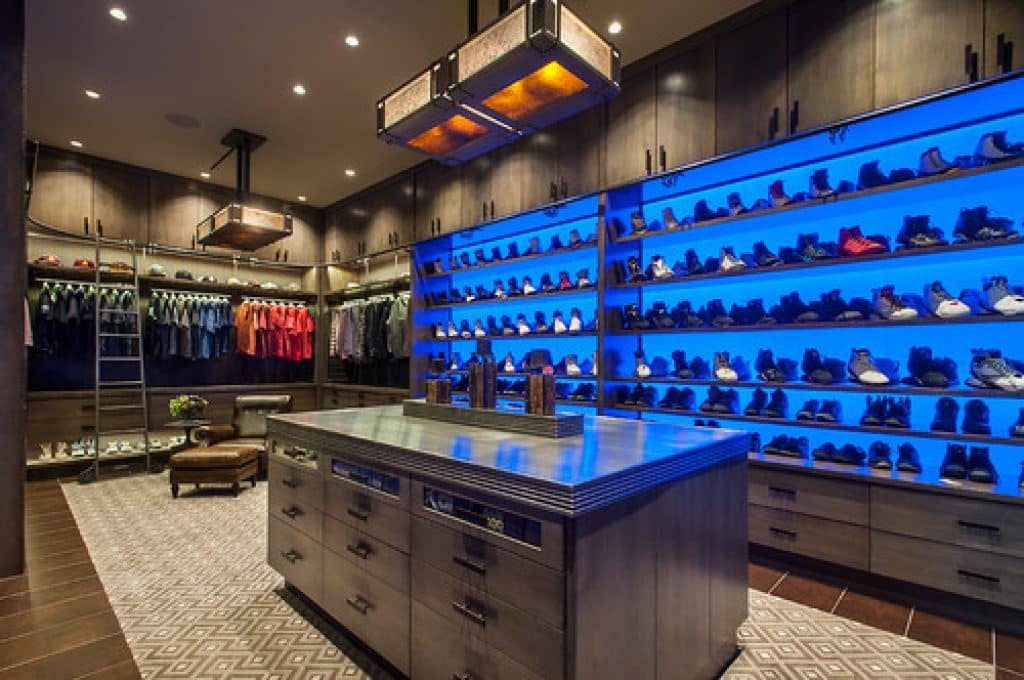 his closet shoe collection angelica henry design - 92 Inspiring Walk-In Closet Ideas & Pictures - HandyMan.Guide - Walk-In Closet
