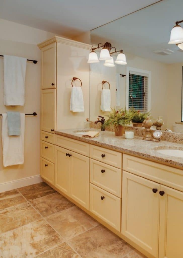 starmark cabinetry bathroom in sunny yellow starmark cabinetry - Small Bathroom Remodel Ideas - HandyMan.Guide -