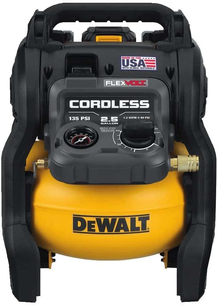 The pros of this product are that it's portable, oil-free and runs very quietly. The cons however entail the inability to include a hose or gun with your purchase which may be necessary for