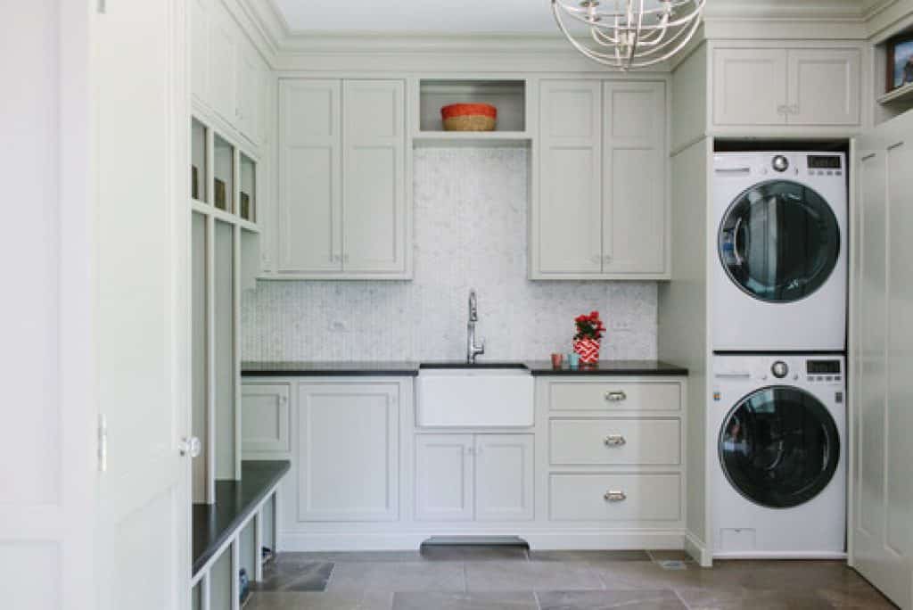 beautiful gray laundry room jean stoffer design ltd - 152 Great Laundry Room Ideas to Maximize Your Laundry Space - HandyMan.Guide - Laundry Room Ideas