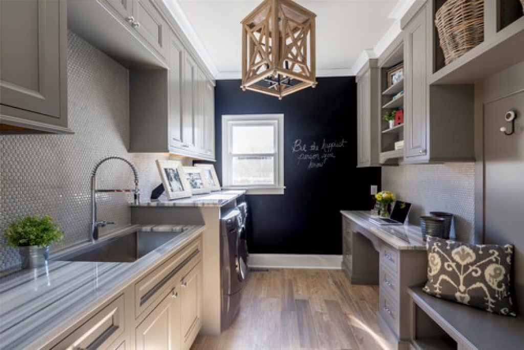customized laundry mud room with desk utility sink and storage solutions keystone building group - 152 Great Laundry Room Ideas to Maximize Your Laundry Space - HandyMan.Guide - Laundry Room Ideas