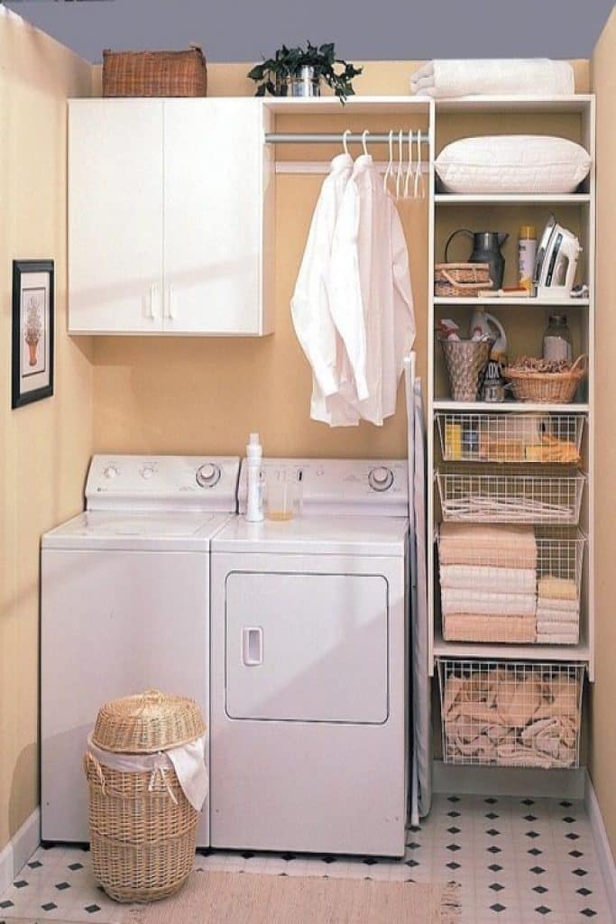 laundry room designed for a small space to include lots of storage more space place jacksonville - 152 Great Laundry Room Ideas to Maximize Your Laundry Space - HandyMan.Guide - Laundry Room Ideas