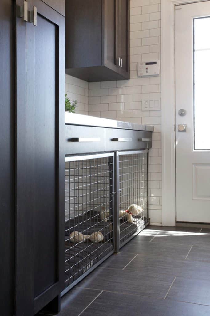 mudroom w built in dog crate dog cage dog bed hierarchy architecture design pllc - 152 Mudroom Ideas & Pictures to Enhance the Entry Points in Your Home - HandyMan.Guide - Mudroom