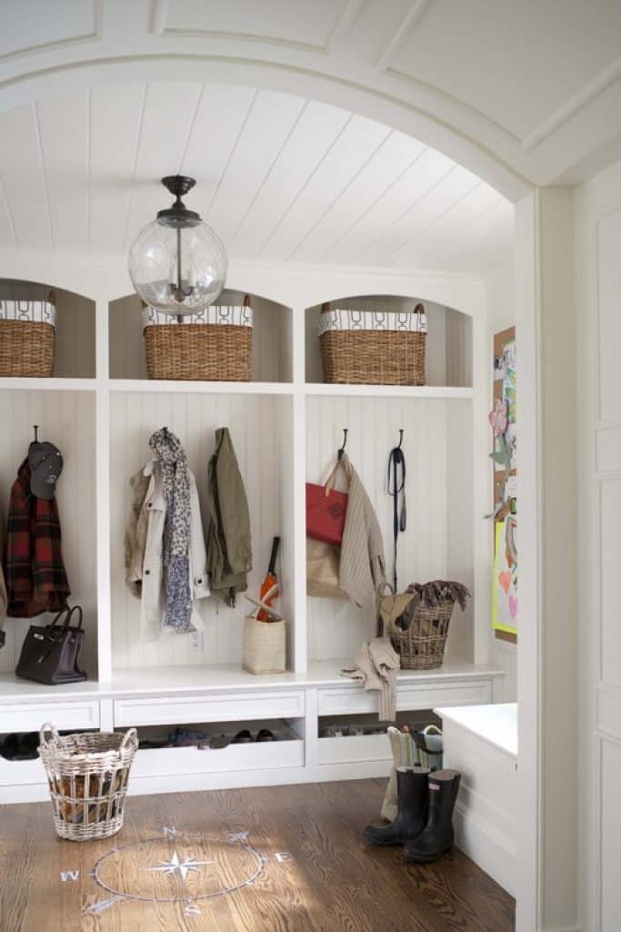 sue de chiara s home - 152 Mudroom Ideas & Pictures to Enhance the Entry Points in Your Home - HandyMan.Guide - Mudroom