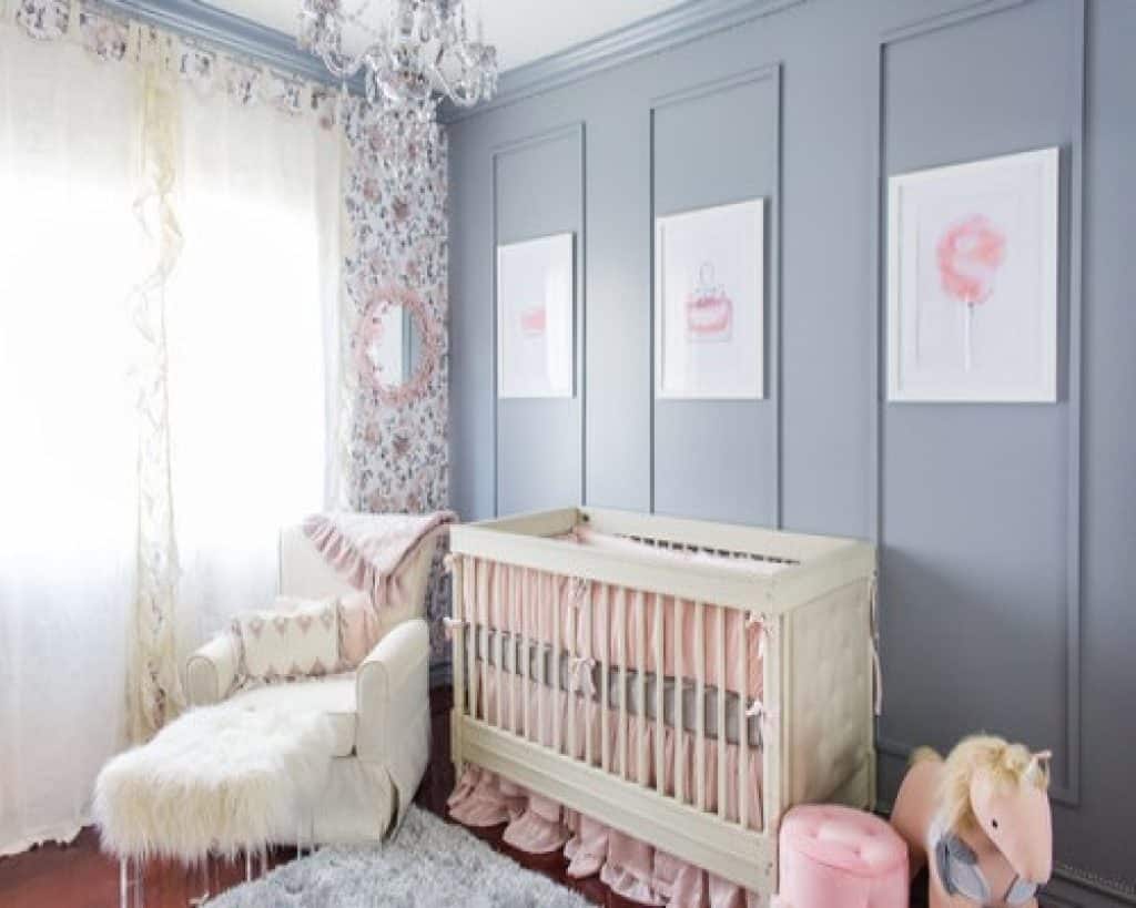 sweet and glam nursery vanessa antonelli designs - 152 Baby Girl Nursery Ideas: Create Your Dream Baby Room with These - HandyMan.Guide - Baby Girl Nursery Ideas