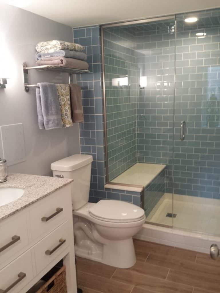 basement steam shower custom tile pro basement inc - 152 Small Bathroom Remodel Ideas & Pictures for 2022 - HandyMan.Guide - Small Bathroom
