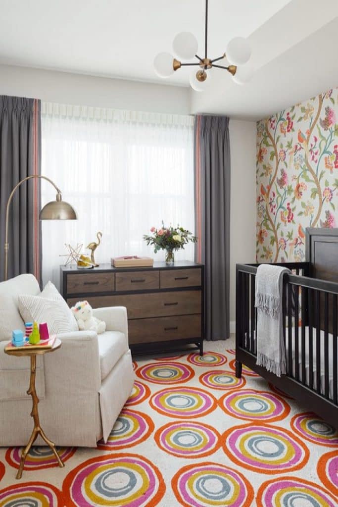 colorful nursery paula interiors - 152 Baby Girl Nursery Ideas: Create Your Dream Baby Room with These - HandyMan.Guide - Baby Girl Nursery Ideas