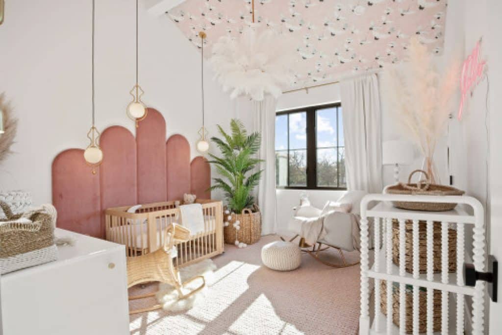contemporary nursery - 152 Baby Girl Nursery Ideas: Create Your Dream Baby Room with These - HandyMan.Guide - Baby Girl Nursery Ideas