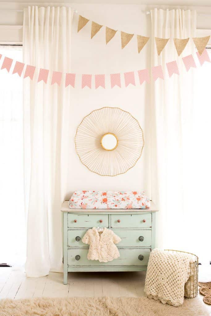 coral gold mint nursery nest interiors7311d32 - 152 Baby Girl Nursery Ideas: Create Your Dream Baby Room with These - HandyMan.Guide - Baby Girl Nursery Ideas