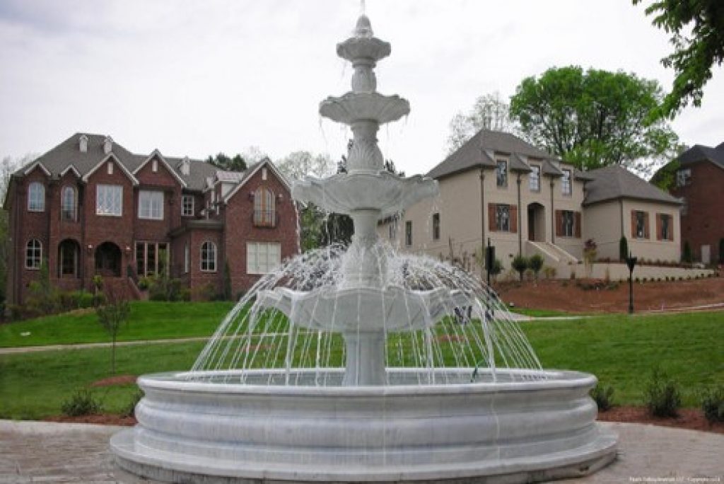 four tiered marble fountain italian marble llc - 152 Easy and Effective Front Yard Landscaping Ideas & Pictures - HandyMan.Guide - Front Yard Landscaping Ideas