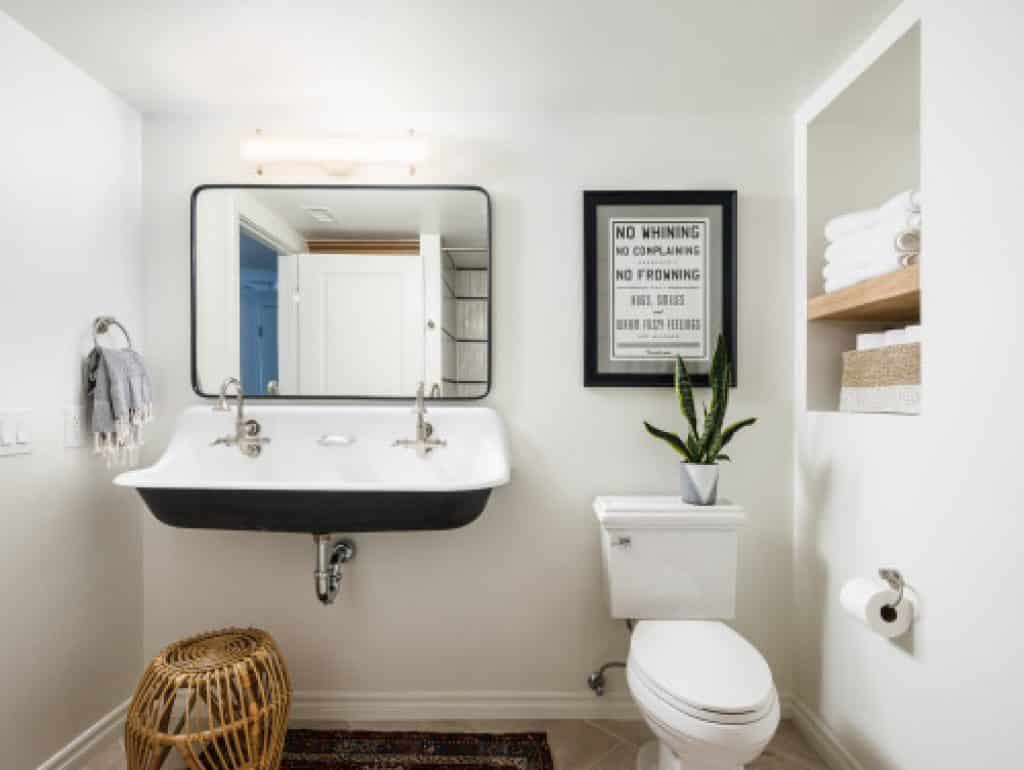 fun guest bathroom danielle interior design and decor - 152 Small Bathroom Remodel Ideas & Pictures for 2022 - HandyMan.Guide - Small Bathroom