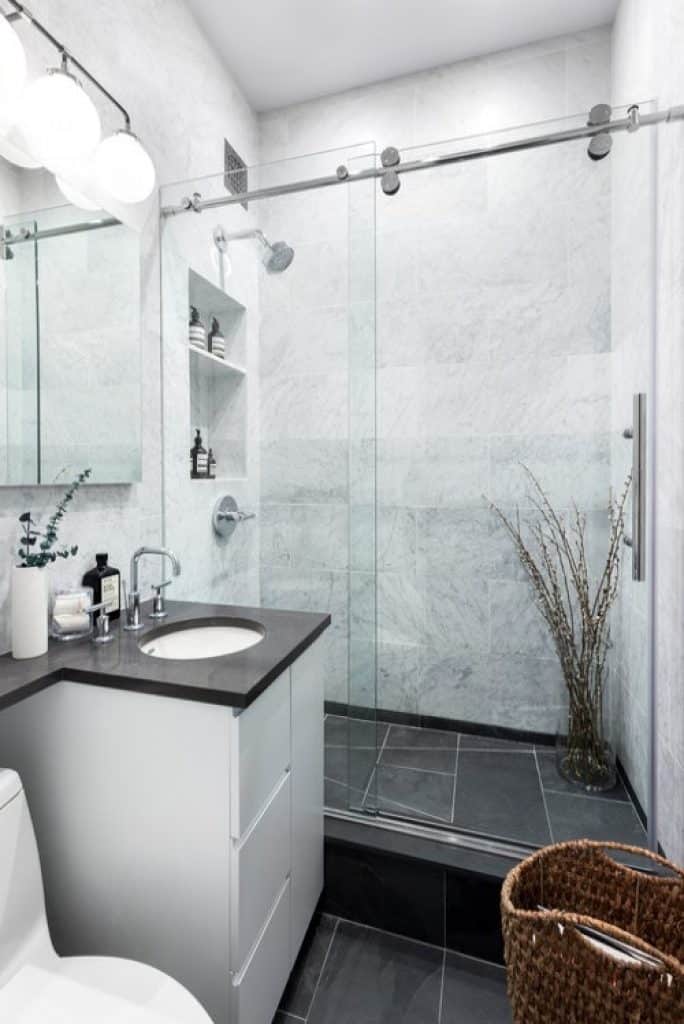 greenwich village megan grehl - 152 Small Bathroom Remodel Ideas & Pictures for 2022 - HandyMan.Guide - Small Bathroom