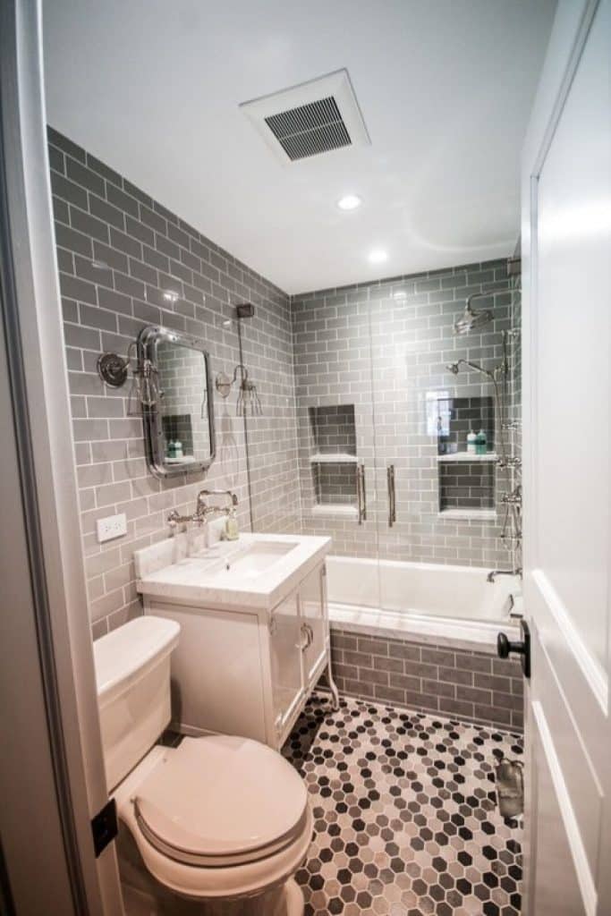 industrial condo rae duncan interior design rdid - 152 Small Bathroom Remodel Ideas & Pictures for 2022 - HandyMan.Guide - Small Bathroom