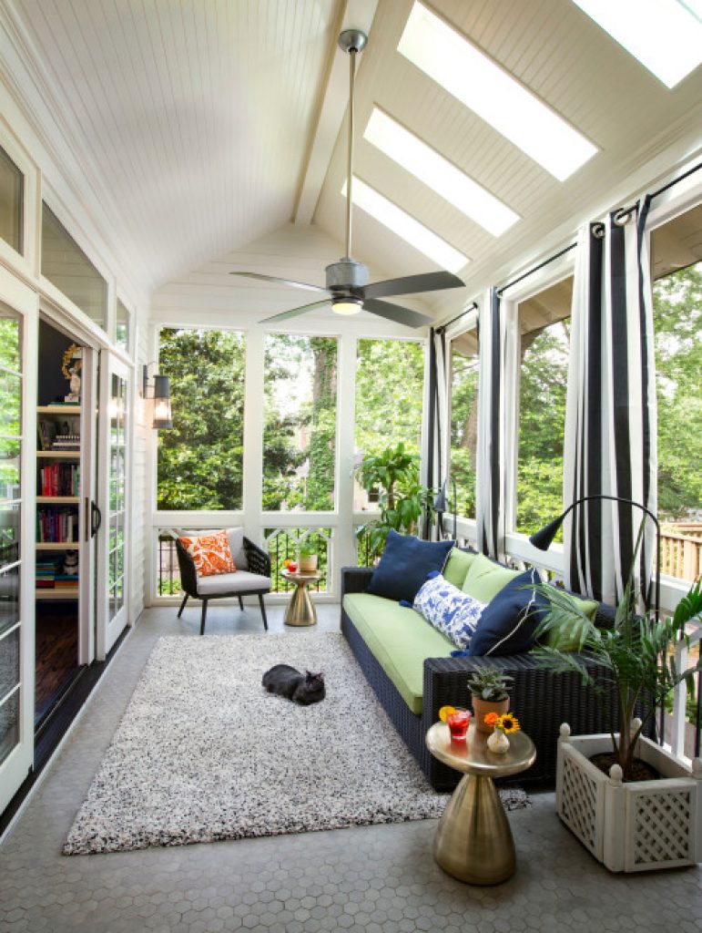 midtown atlanta renovation addition anne architecture - 152 Great Screened-In Porch Ideas & Pictures - HandyMan.Guide - Screened-In Porch