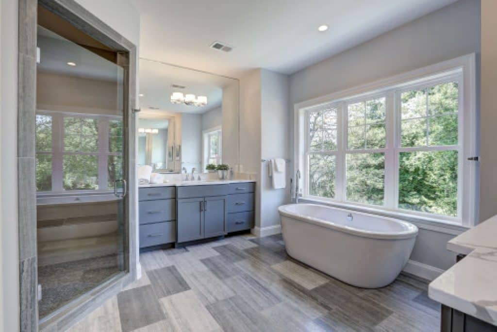 modern farmhouse style custom home by meridian homes bethesda maryland meridian homes inc - 152 Master Bathroom Ideas & Pictures to Transform Your Space - HandyMan.Guide - Master Bathroom Ideas