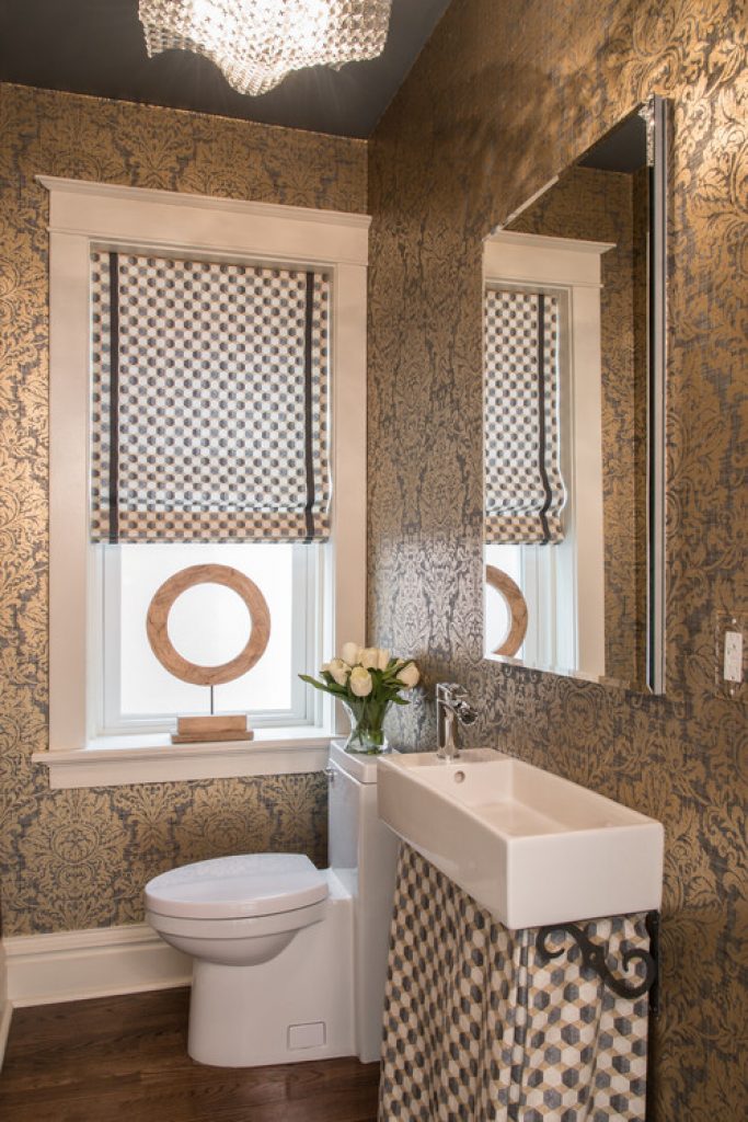 modern powder room joni spear interior design - 152 Small Bathroom Remodel Ideas & Pictures for 2023 - HandyMan.Guide - Small Bathroom