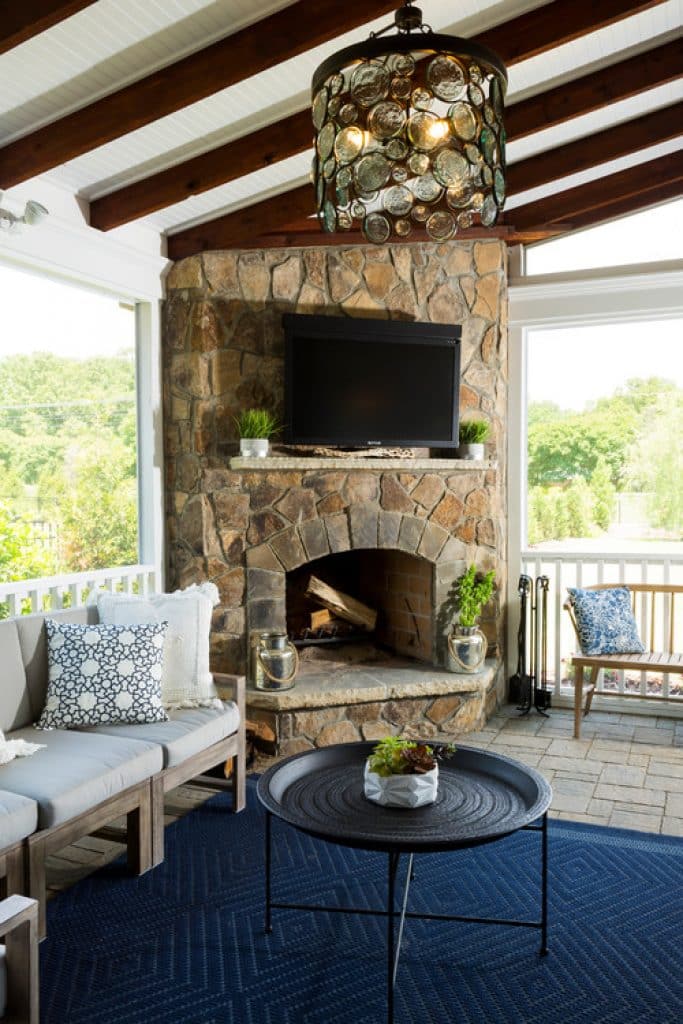 outdoor living area waxhaw the stone man - 152 Great Screened-In Porch Ideas & Pictures - HandyMan.Guide - Screened-In Porch