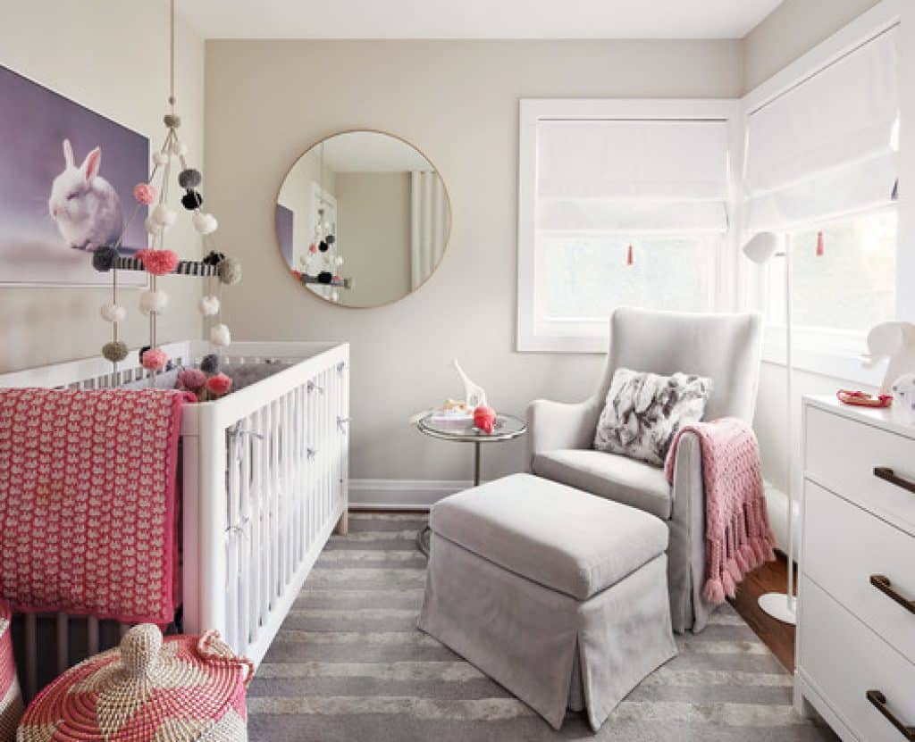 sweet soft nursery edyta and co interior design - 152 Baby Girl Nursery Ideas: Create Your Dream Baby Room with These - HandyMan.Guide - Baby Girl Nursery Ideas