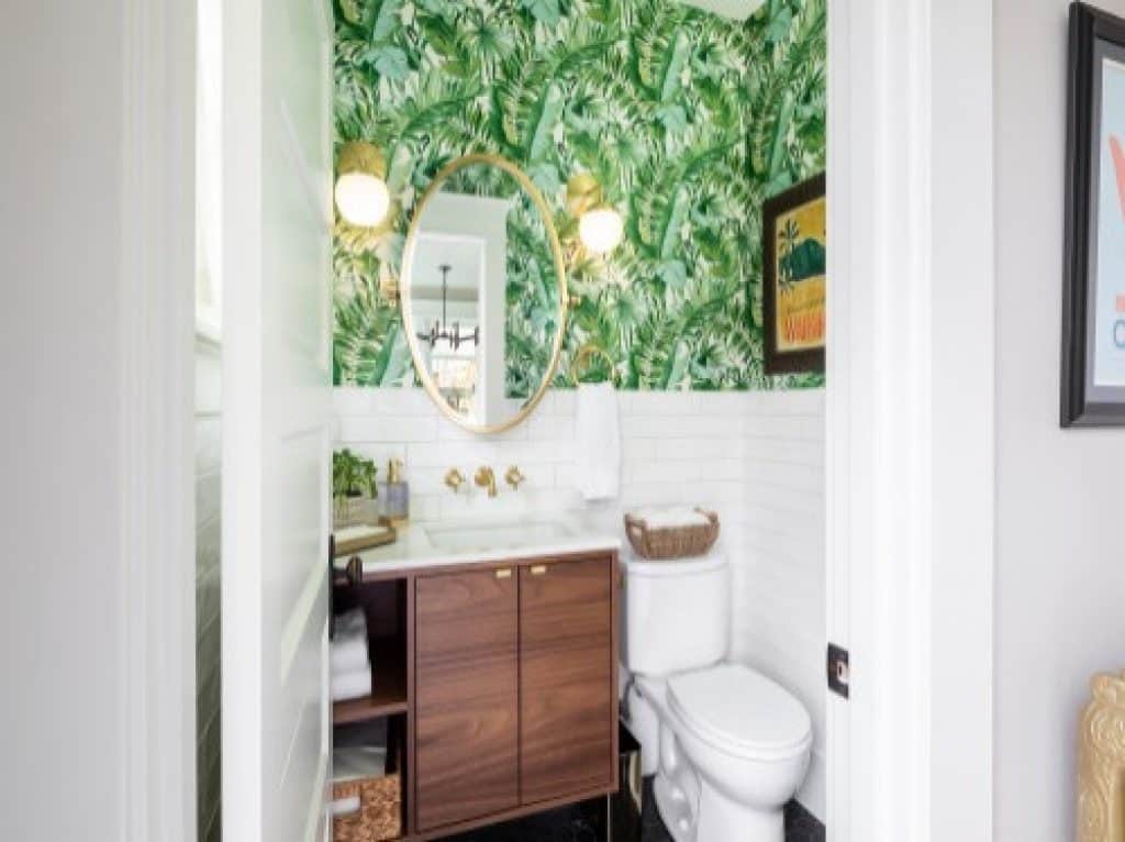 tropical bathroom - 152 Small Bathroom Remodel Ideas & Pictures for 2023 - HandyMan.Guide - Small Bathroom