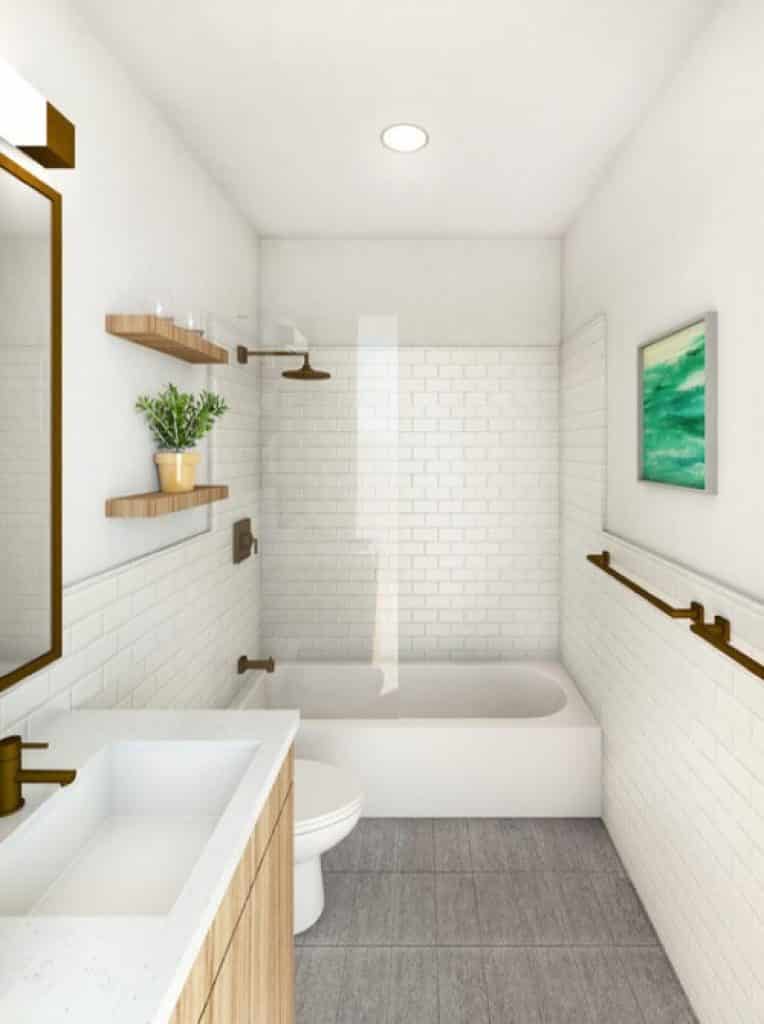 warm modern home anda design build group - 152 Small Bathroom Remodel Ideas & Pictures for 2023 - HandyMan.Guide - Small Bathroom
