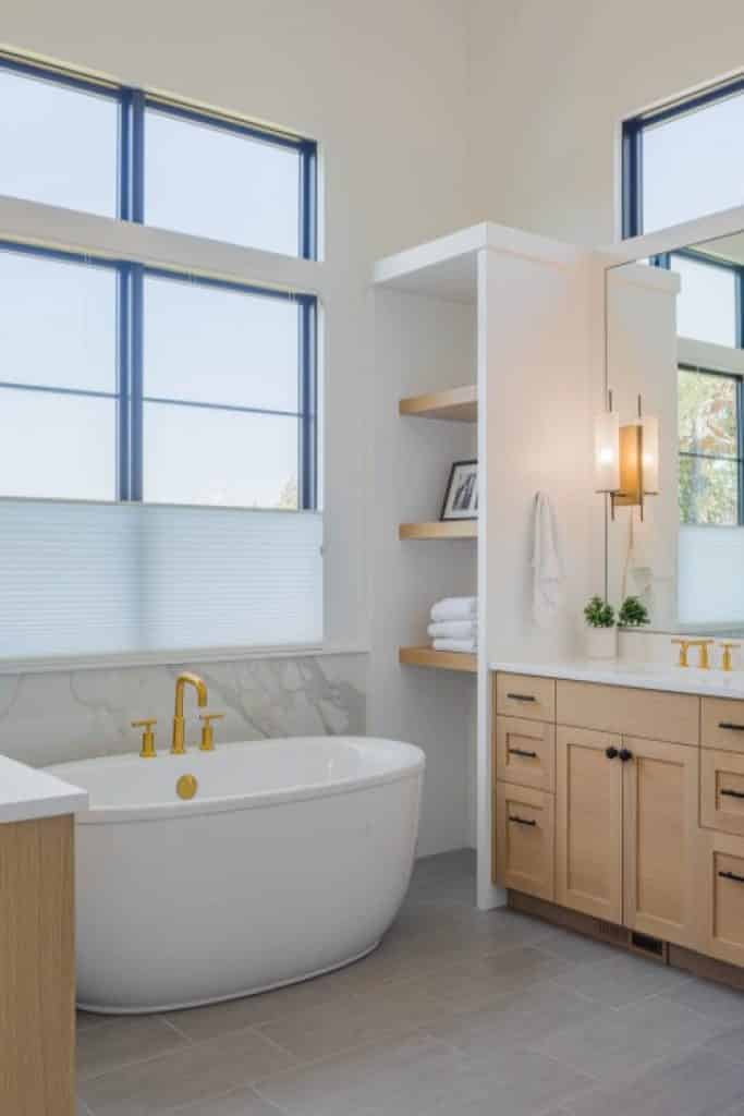 water s edge id by gwen - 152 Small Bathroom Remodel Ideas & Pictures for 2022 - HandyMan.Guide - Small Bathroom