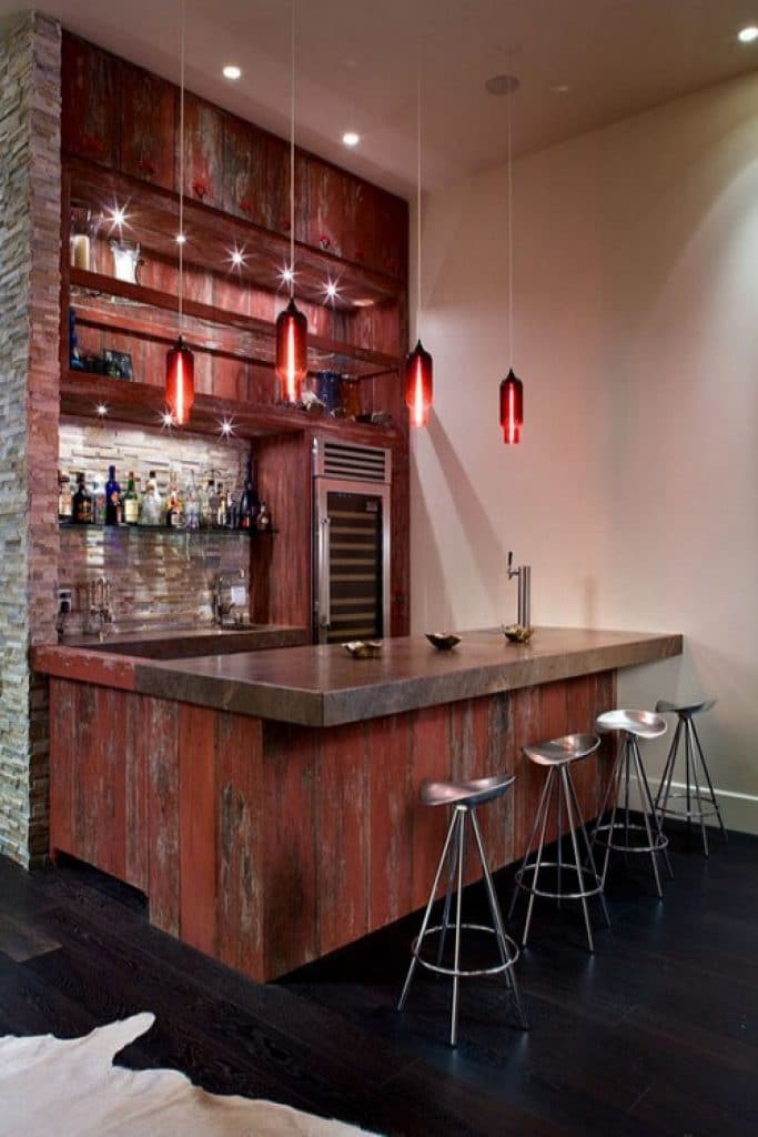 contemporary house niche modern - 152 Wet Bar Ideas for Inspiration to Transform Your Space - HandyMan.Guide - Wet Bar Ideas