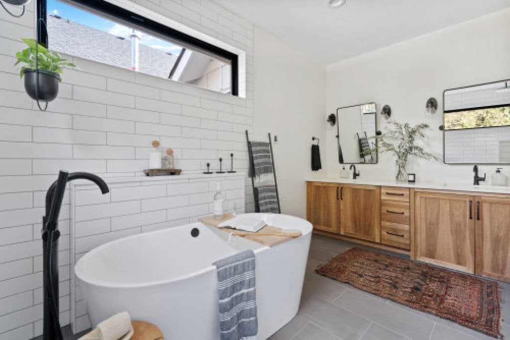 farmhouse bathroom - 152 Master Bathroom Ideas & Pictures to Transform Your Space - HandyMan.Guide - Master Bathroom Ideas