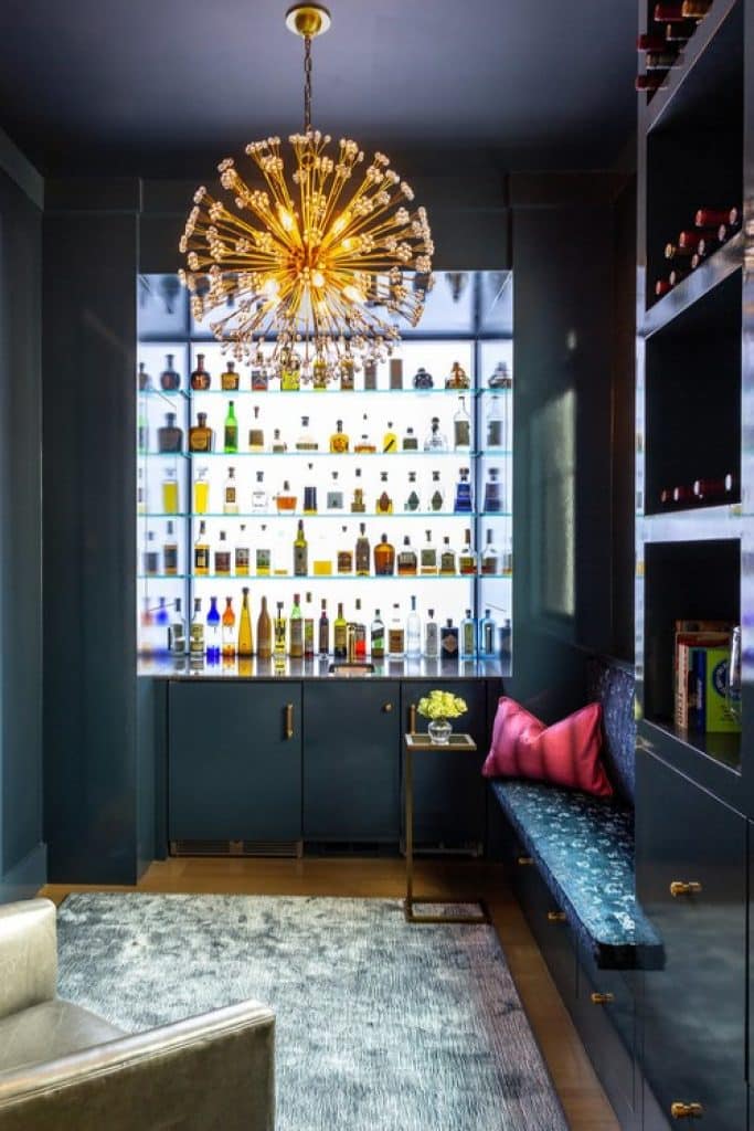 home bar karen kempf interiors - 152 Wet Bar Ideas for Inspiration to Transform Your Space - HandyMan.Guide - Wet Bar Ideas