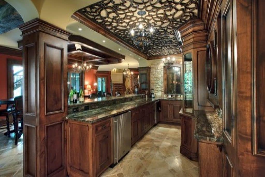 knoll creek basement on edge design and construction - 152 Wet Bar Ideas for Inspiration to Transform Your Space - HandyMan.Guide - Wet Bar Ideas
