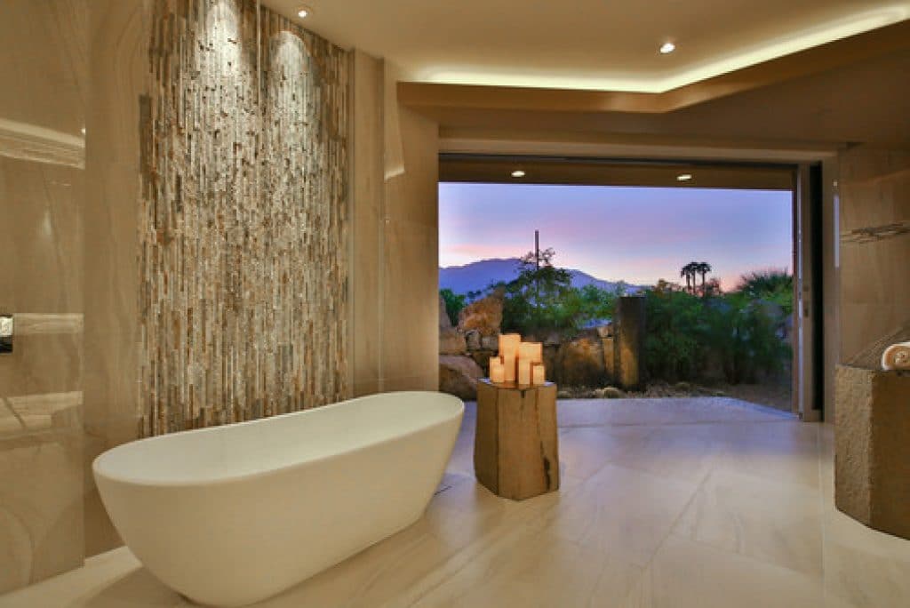 modern master bath with views angela wells interior design - 152 Master Bathroom Ideas & Pictures to Transform Your Space - HandyMan.Guide - Master Bathroom Ideas