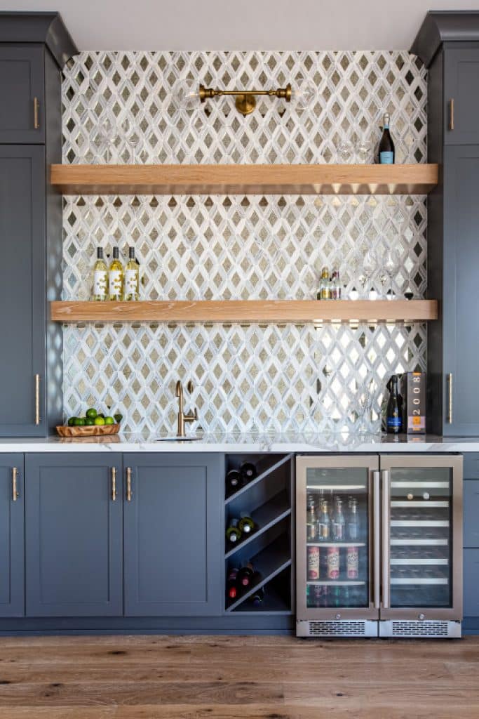 transitional home bar - 152 Wet Bar Ideas for Inspiration to Transform Your Space - HandyMan.Guide - Wet Bar Ideas